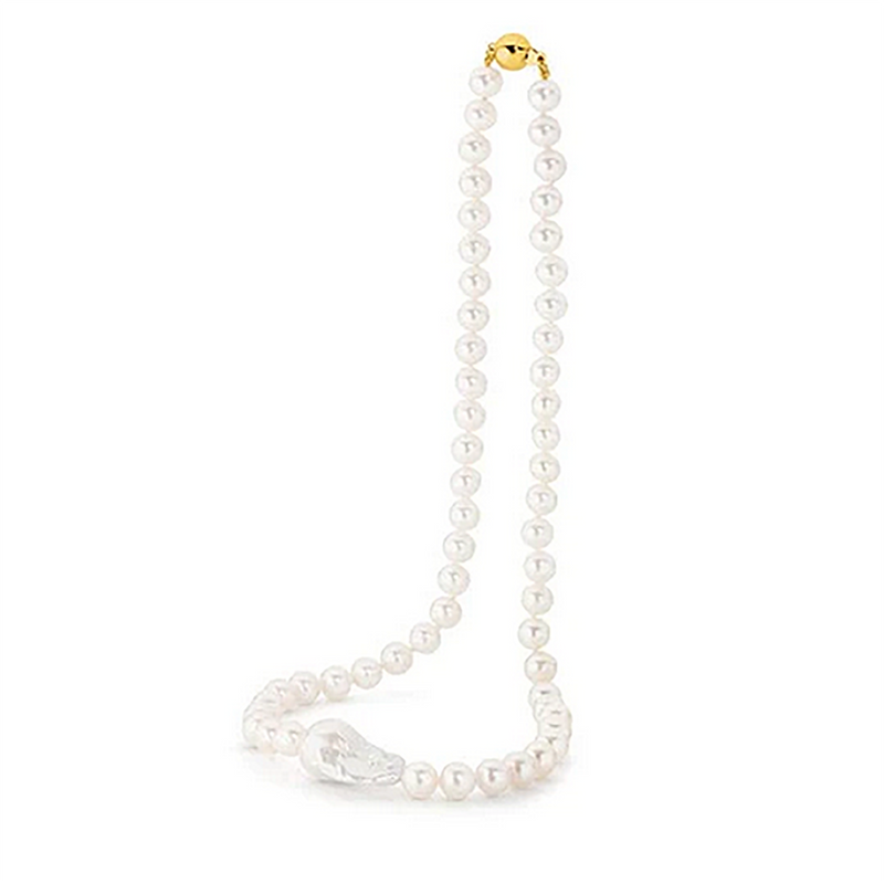 9ct Yellow Gold Gwendolyn Pearl Necklace