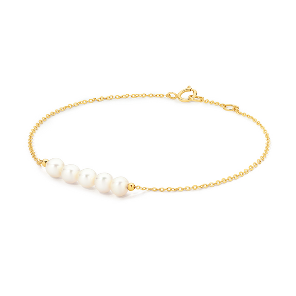 14ct Yellow Gold Phoebe Pearl Bracelet