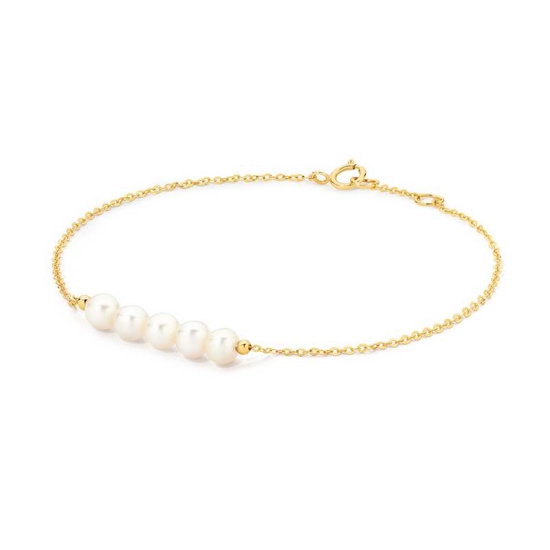 14ct Yellow Gold Phoebe Pearl Bracelet