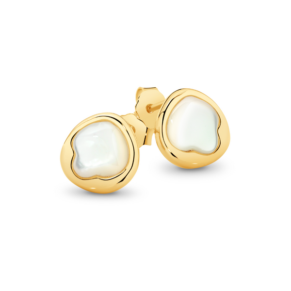 18ct Yellow Gold Plated Kiara Pearl Stud Earrings