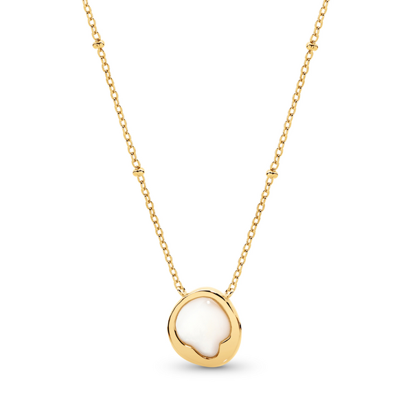 18ct Yellow Gold Plated Kiara Pearl Necklace