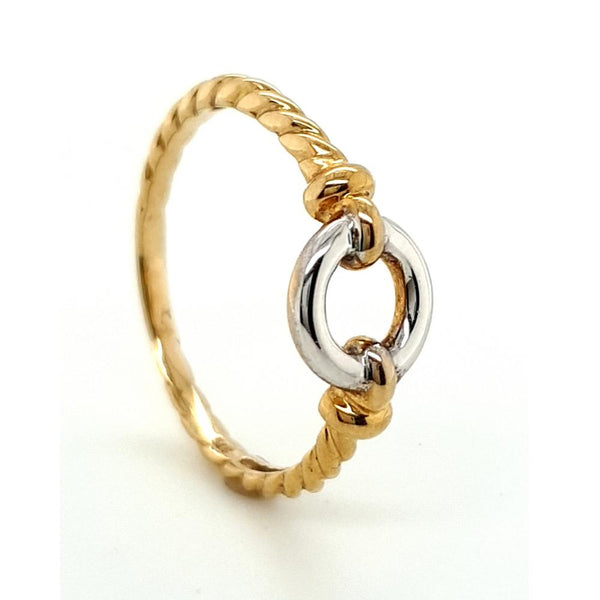 O Ring 9ct Yellow & White Gold