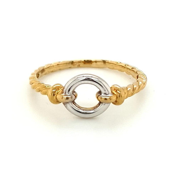 O Ring 9ct Yellow & White Gold