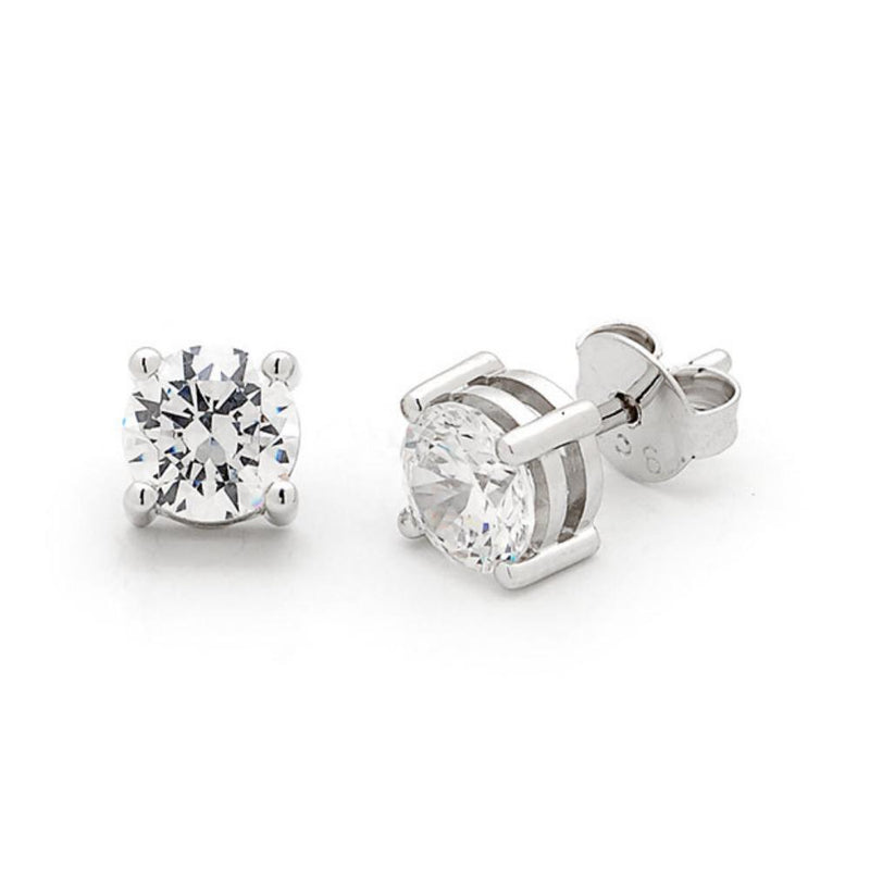 Diamond Stud Earrings 9ct White Gold