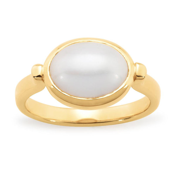Mabe Pearl Ring 9ct Yellow Gold