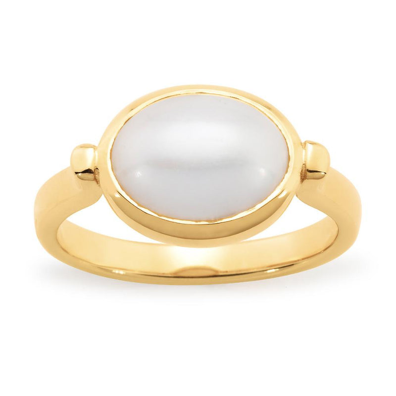 Mabe Pearl Ring 9ct Yellow Gold