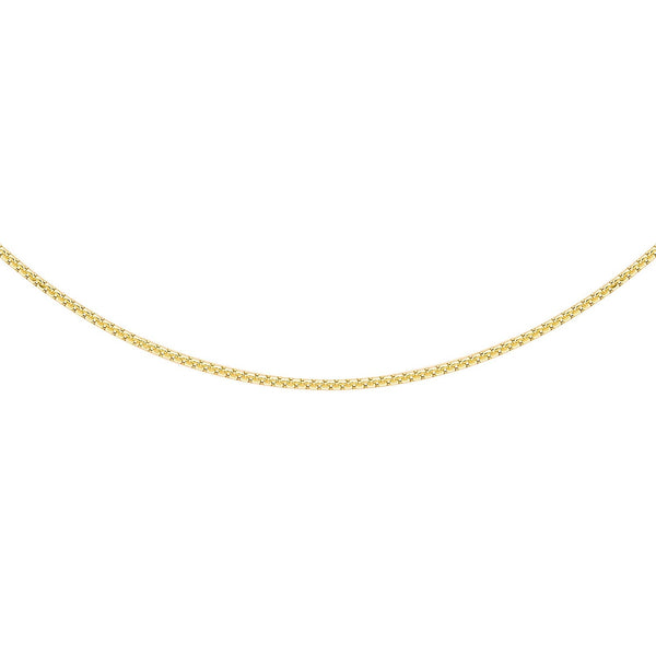 9ct Yellow Gold 22 Diamond Cut Box Chain 45cm