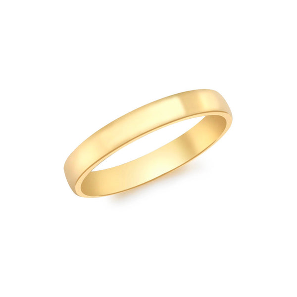 9ct Yellow Gold 3mm Court Ring