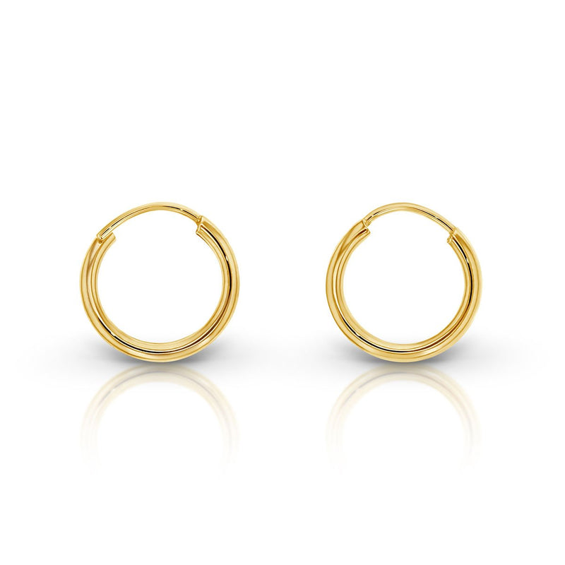 9ct Yellow Gold 10mm Sleeper Earrings