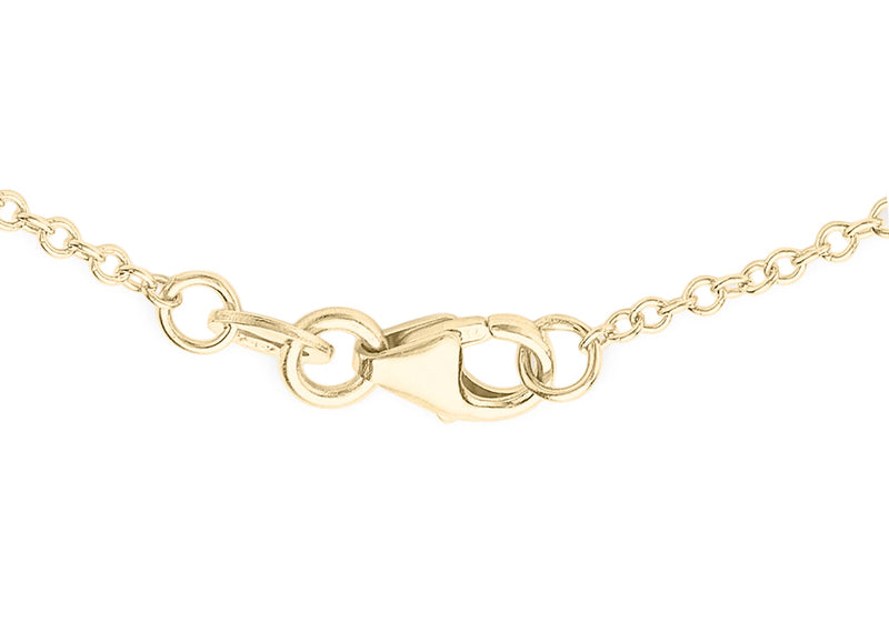 9ct Yellow Gold Linked Heart Necklace 43-46cm