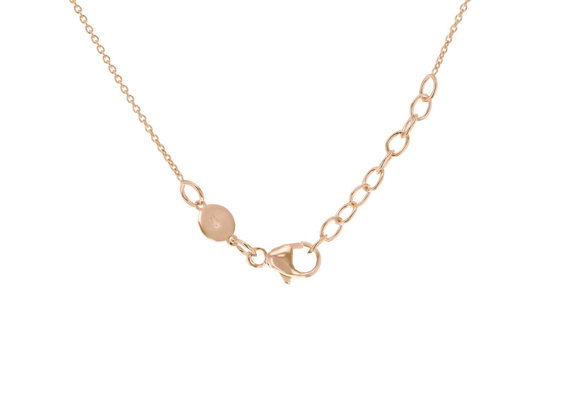 9ct Rose Gold 10mm Disc Adjustable Necklace 41cm-43cm