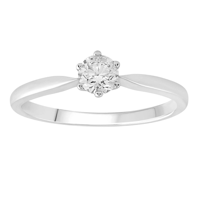 9ct White Gold 0.33ct Diamond Solitaire Ring