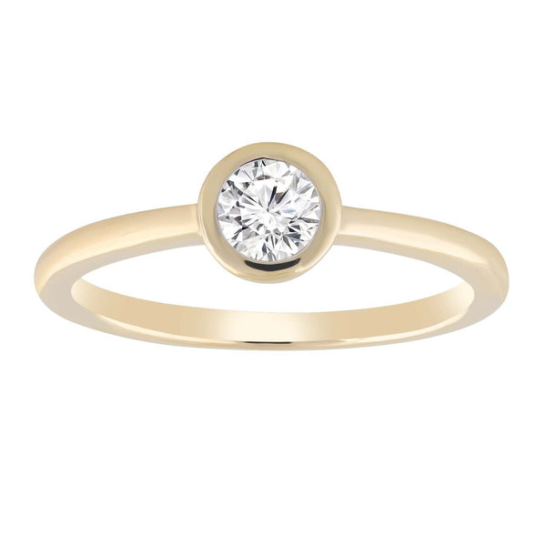 Solitaire Ring with 0.15ct Diamond in 9K Yellow Gold