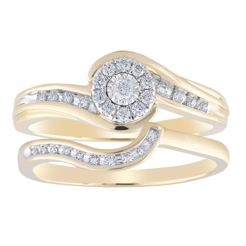 Ring with 0.2ct Diamond in 9K Yellow Gold