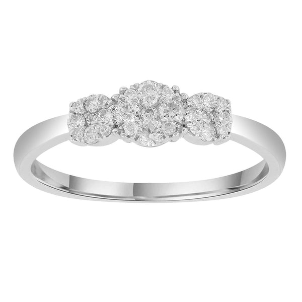 Ring with 0.33ct Diamonds in 9K White Gold