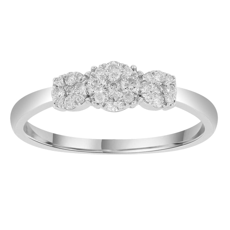 Ring with 0.33ct Diamonds in 9K White Gold