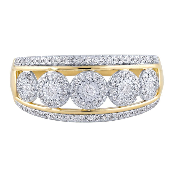 Ring with 0.33ct Diamond in 9K Yellow Gold