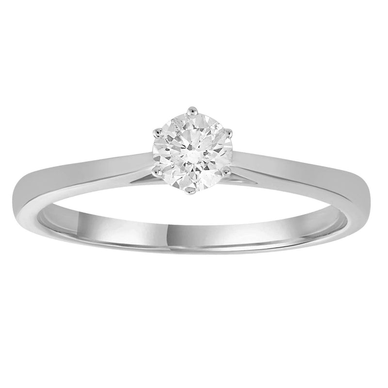 9ct White Gold 0.33ct Diamond Solitaire Ring