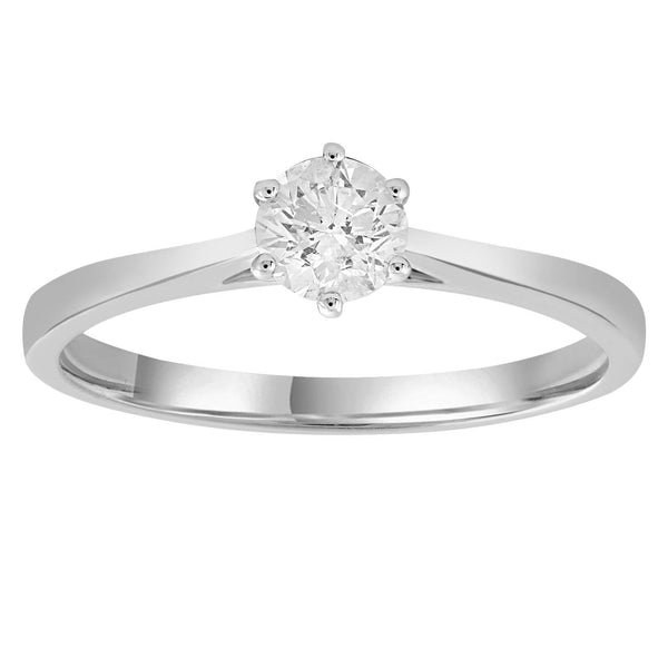 9ct White Gold 0.50ct Diamond Solitaire Ring