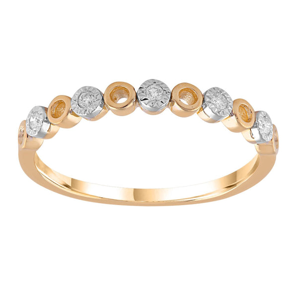 9ct Yellow Gold 0.05ct Diamond Ring