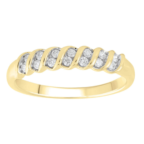 9ct Yellow Gold 0.15ct Diamond Ring