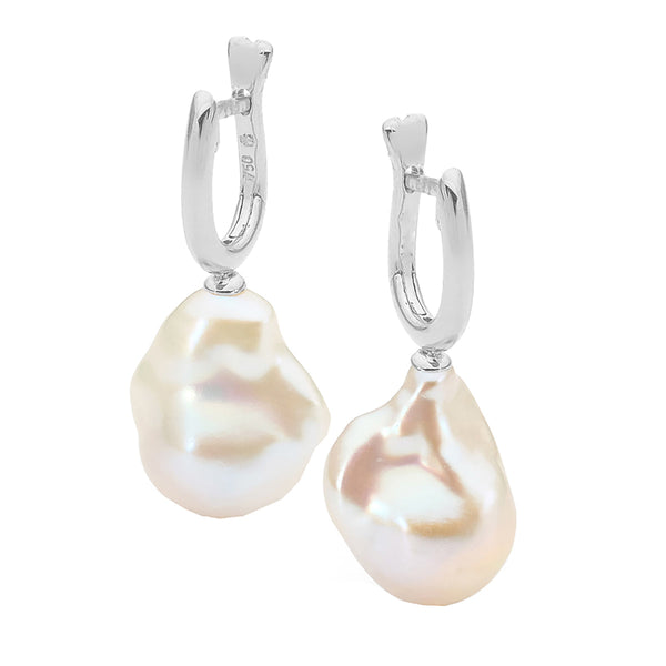 Sterling Silver Baroque Huggie Earrings