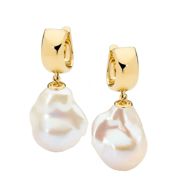 Large Baroque Huggie Earrings