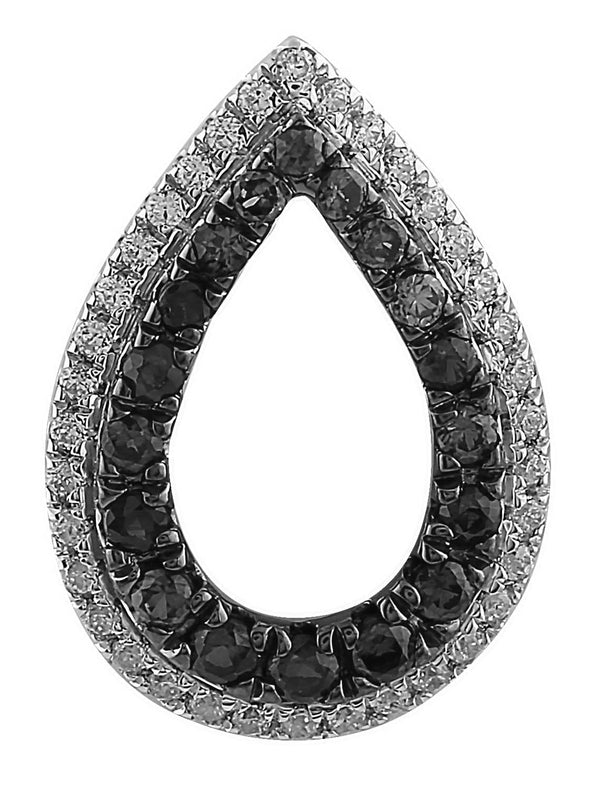 9ct White Gold 0.27ct Diamond Black & White Diamond Pendant