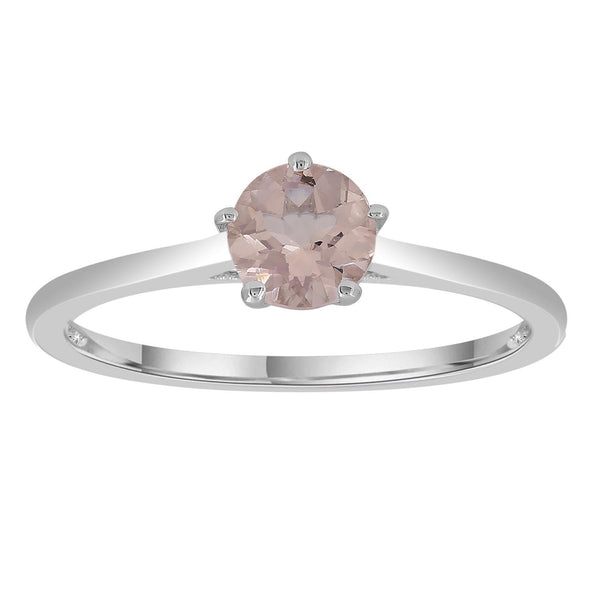 Morganite Ring set in 9K White Gold