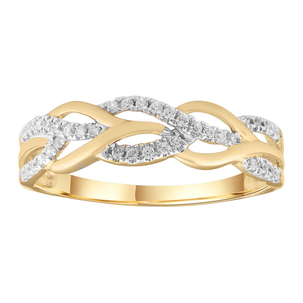9ct Yellow Gold 0.15ct Diamond Ring