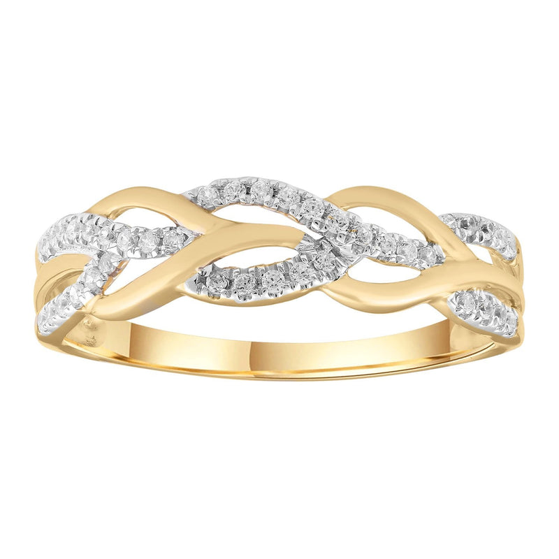 9ct Yellow Gold 0.15ct Diamond Ring