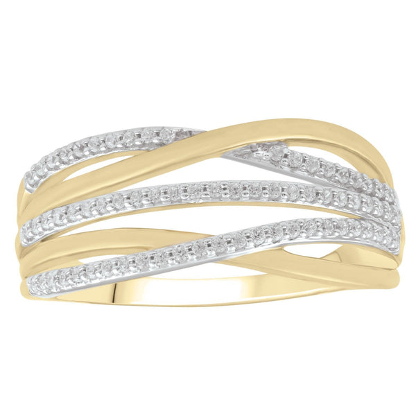 9ct Yellow Gold 0.20ct Diamond Ring