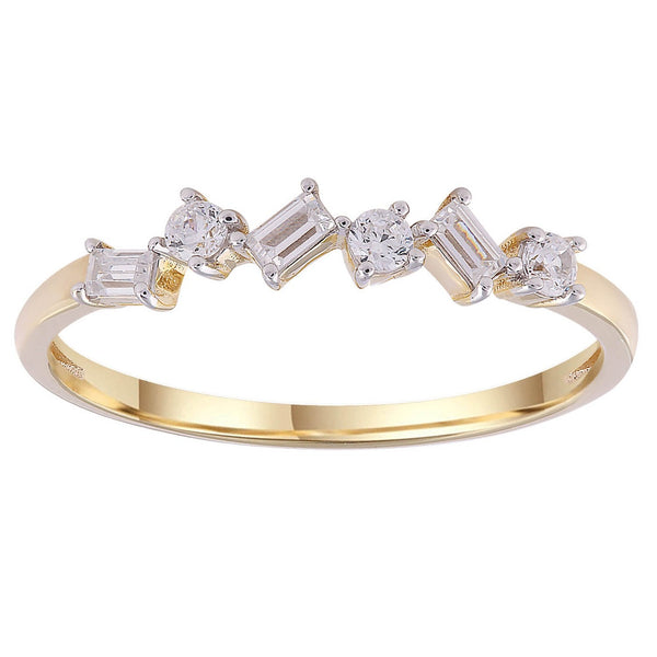 9ct Yellow Gold 0.18ct Diamond Ring