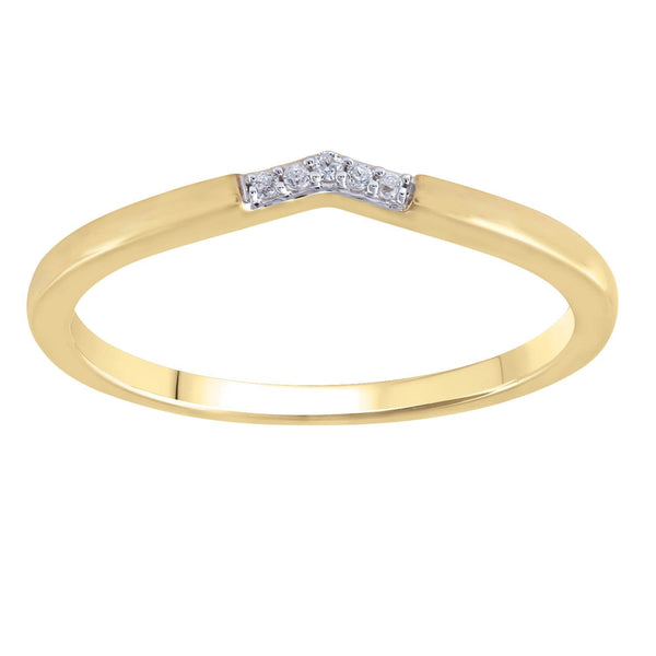 9ct Yellow Gold 0.02ct Diamond Ring