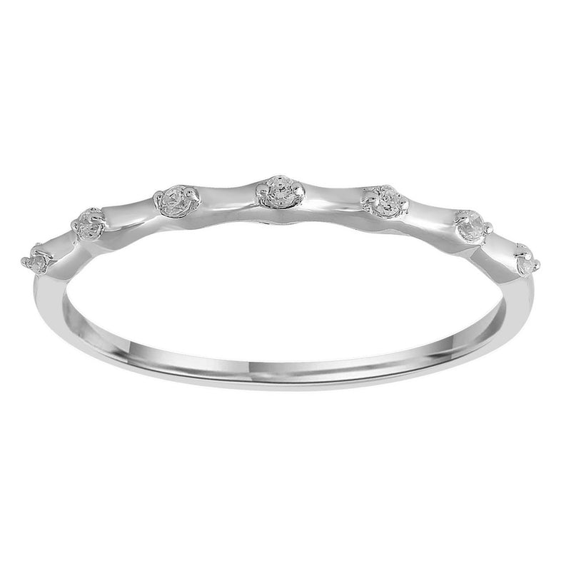 9ct White Gold 0.05ct Diamond Ring