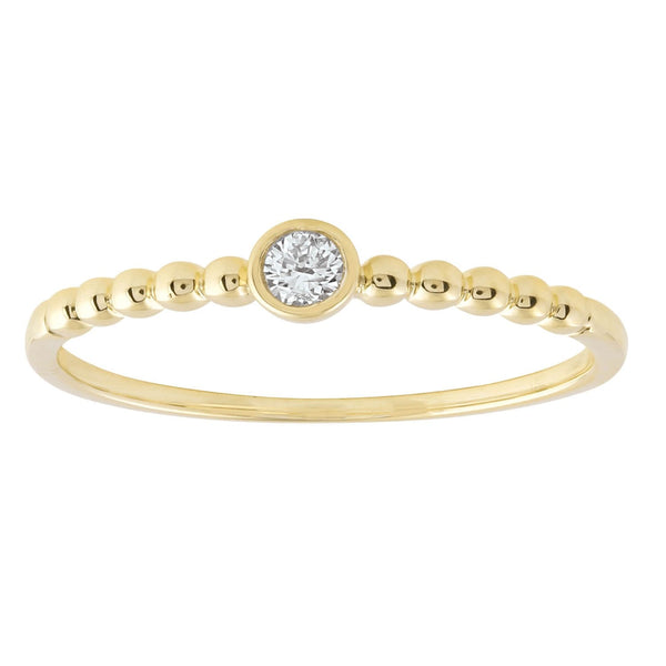 9ct Yellow Gold 0.08ct Diamond Ring