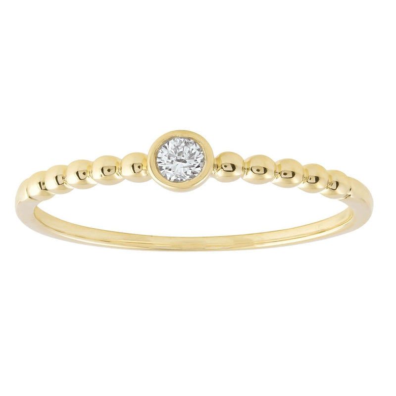 9ct Yellow Gold 0.08ct Diamond Ring
