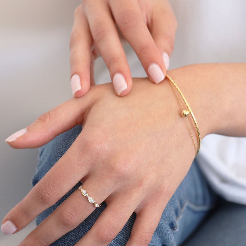 9ct Yellow Gold Textured Bangle 19cm