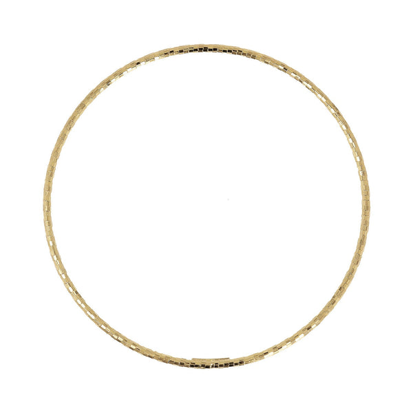 9ct Yellow Gold Textured Bangle 19cm
