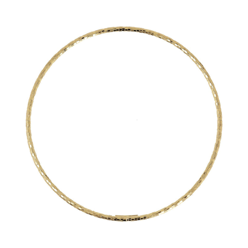 9ct Yellow Gold Textured Bangle 19cm