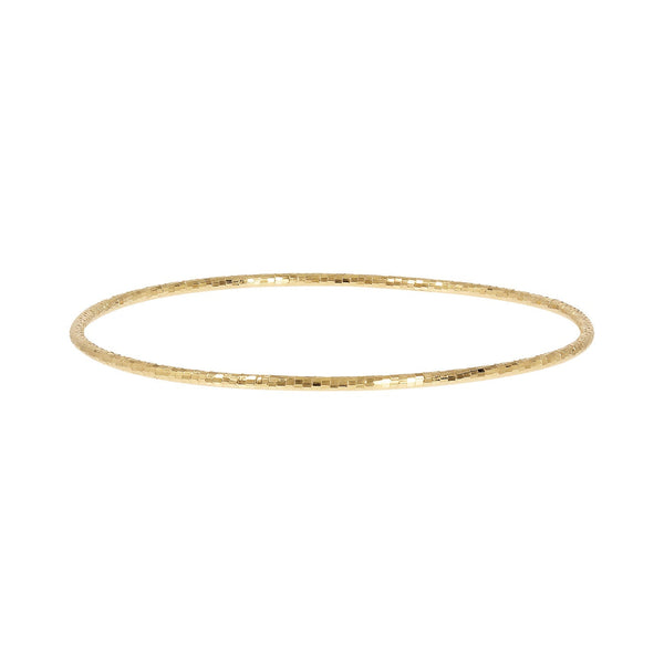 9ct Yellow Gold Textured Bangle 19cm