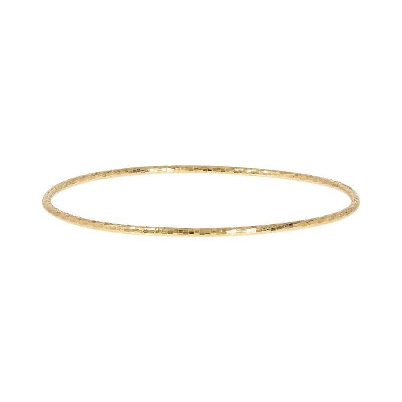9ct Yellow Gold Textured Bangle 19cm