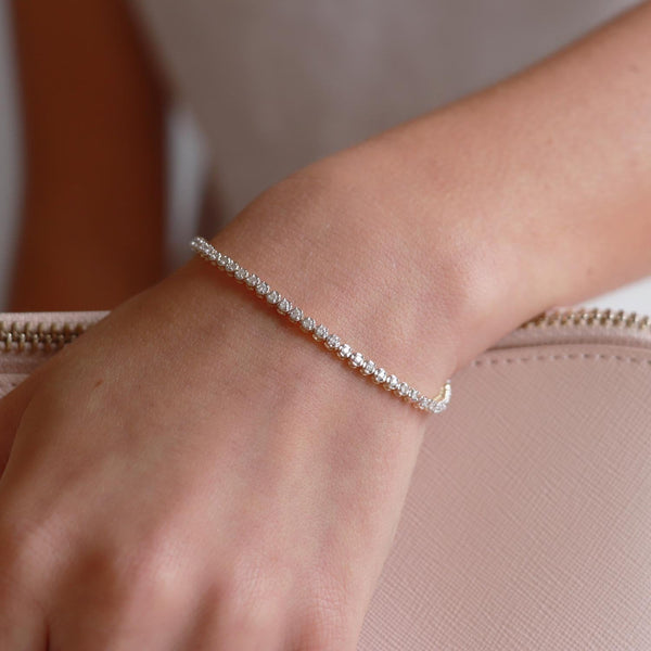 Bracelet with 1ct Diamonds in 9K Yellow Gold