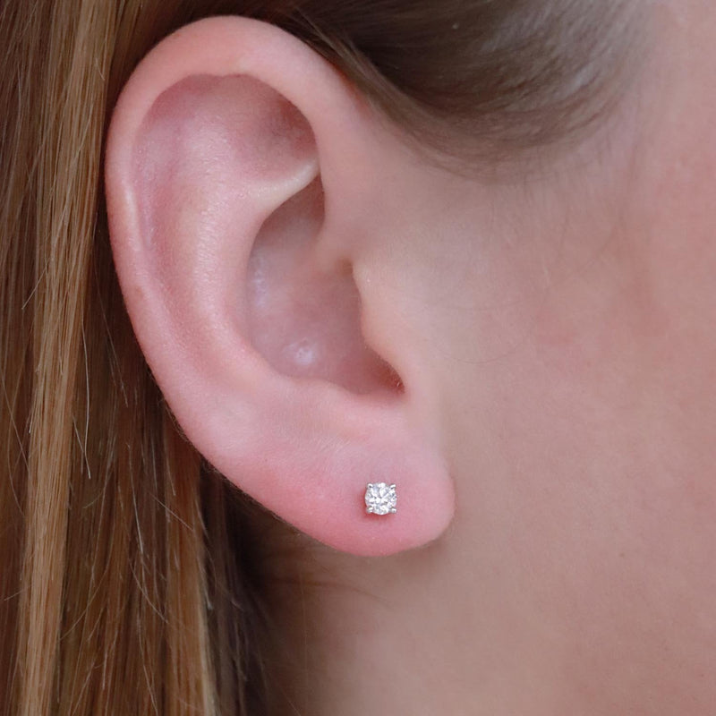 Stud Earrings with 0.3ct Diamonds in 9K Rose Gold