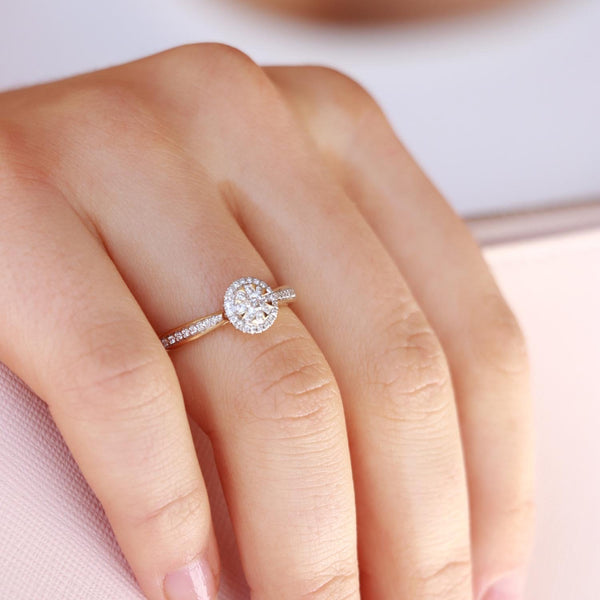 Ring with 0.25ct Diamond in 9K Yellow Gold