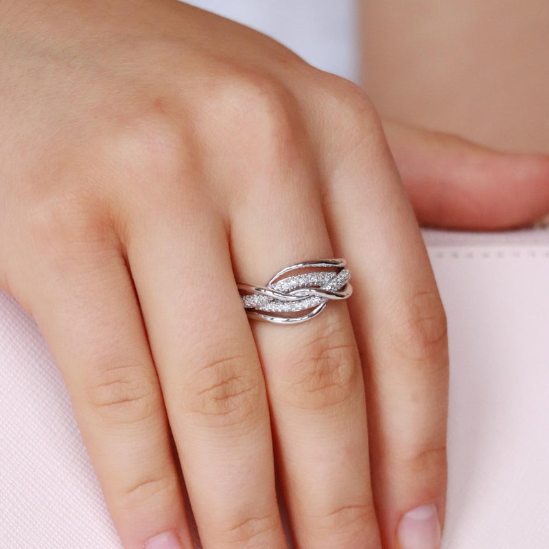 Ring with 0.33ct Diamonds in 9K White Gold