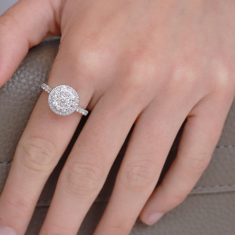 Ring with 1ct Diamonds in 18K White Gold