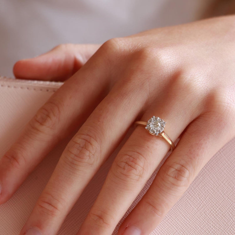 Ring with 0.4ct Diamonds in 9K Yellow Gold
