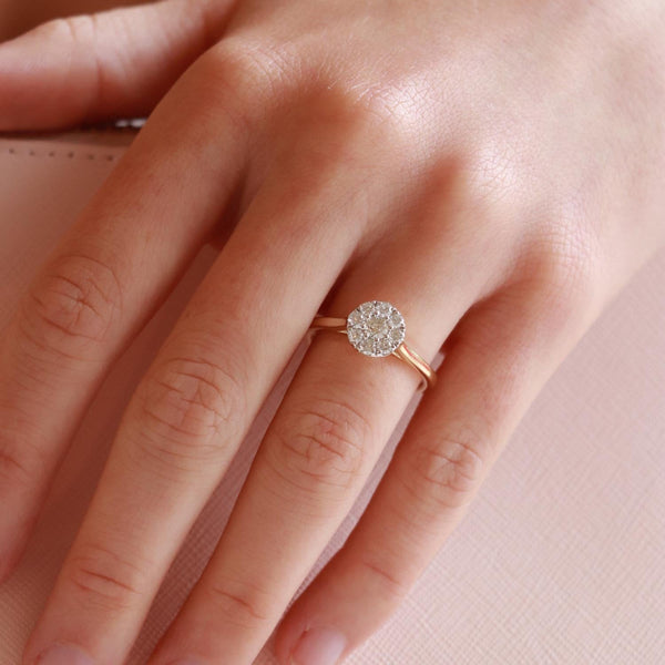 Ring with 0.5ct Diamonds in 9K Yellow Gold